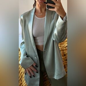 ted baker satin oversized blazer